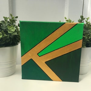 Green Geometric Canvas painting