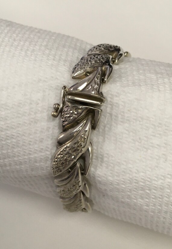 Fancy link sterling silver bracelet - image 2