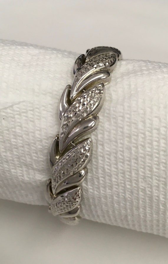 Fancy link sterling silver bracelet - image 1