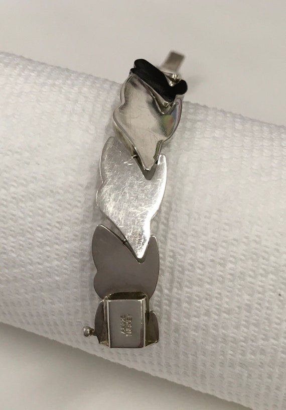 Fancy link sterling silver bracelet - image 4