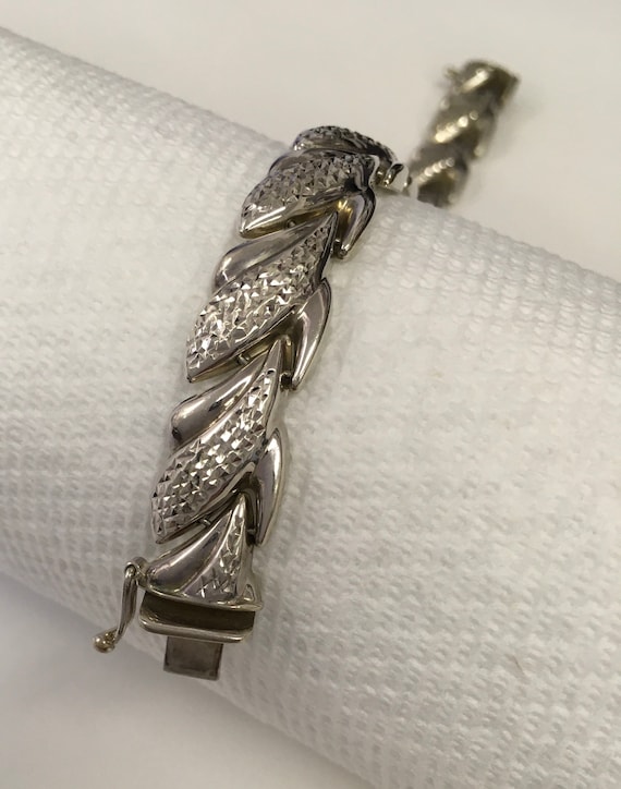 Fancy link sterling silver bracelet - image 3