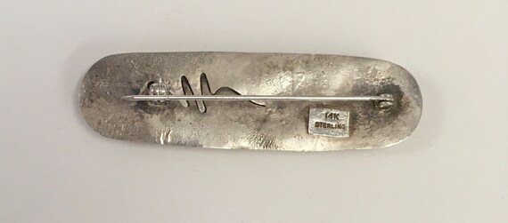 Artistic hand made silver brooch - image 2