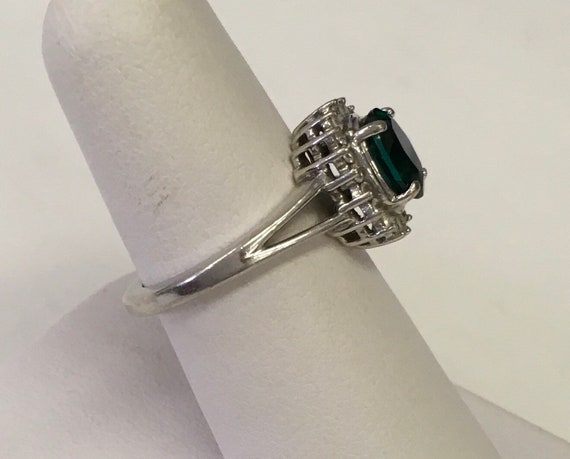 Synthetic May birthstone ring in sterling silver - image 3