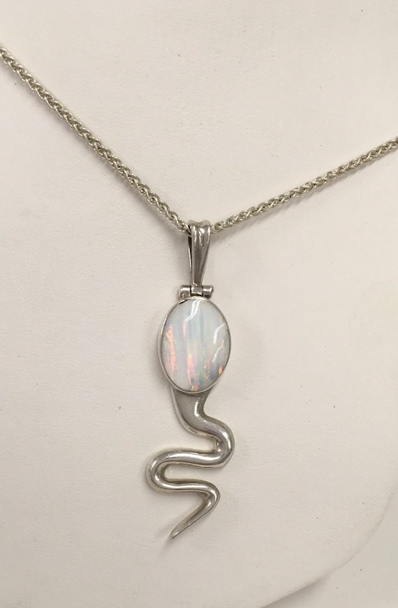 Opal pendant in sterling silver
