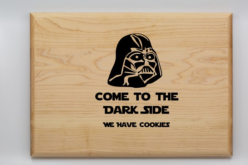 Engraved Handmade Star Wars Darth Vader Cutting Board for the Kitchen