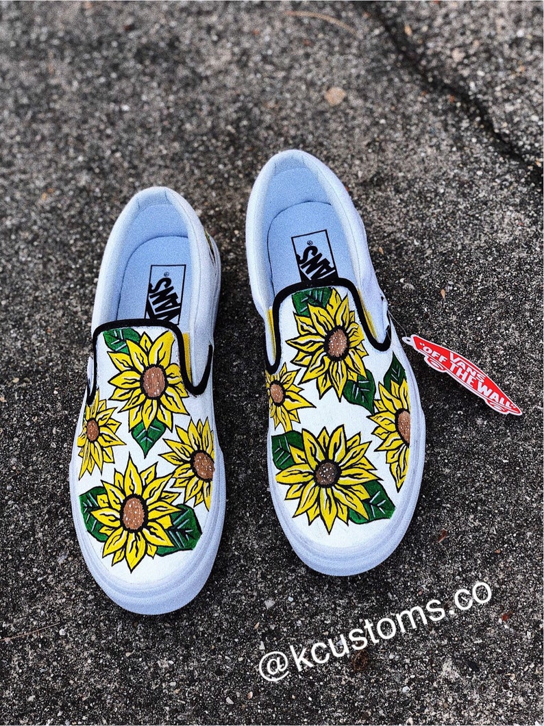 sunflower vans etsy