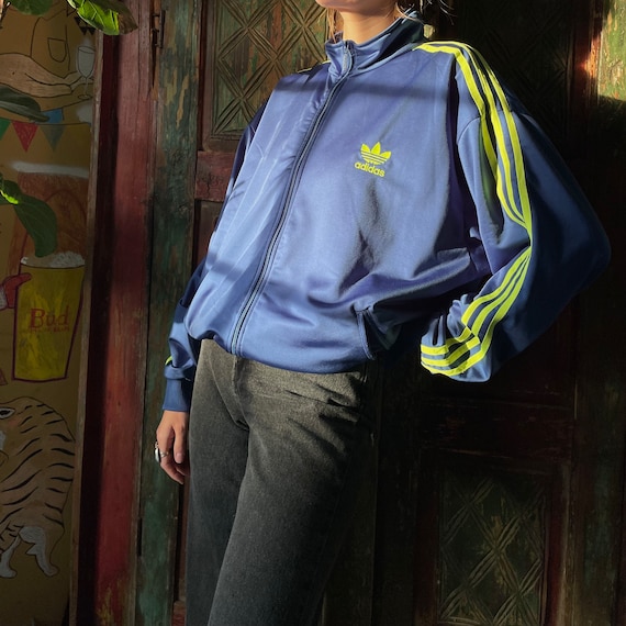 Vintage Adidas trefoil track sweat jacket - image 1