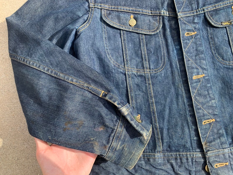Vintage Sanforized Lee 101 J Riders denim Jacket