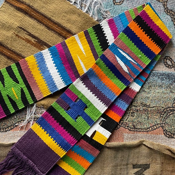 Vintage handmade sash serape - image 1