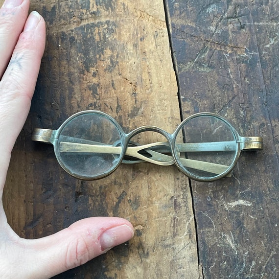 Antique collectible brass spectacles