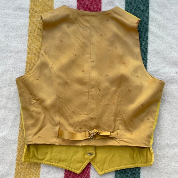 Vintage 70s Canary yellow fox hunting vest - image 6