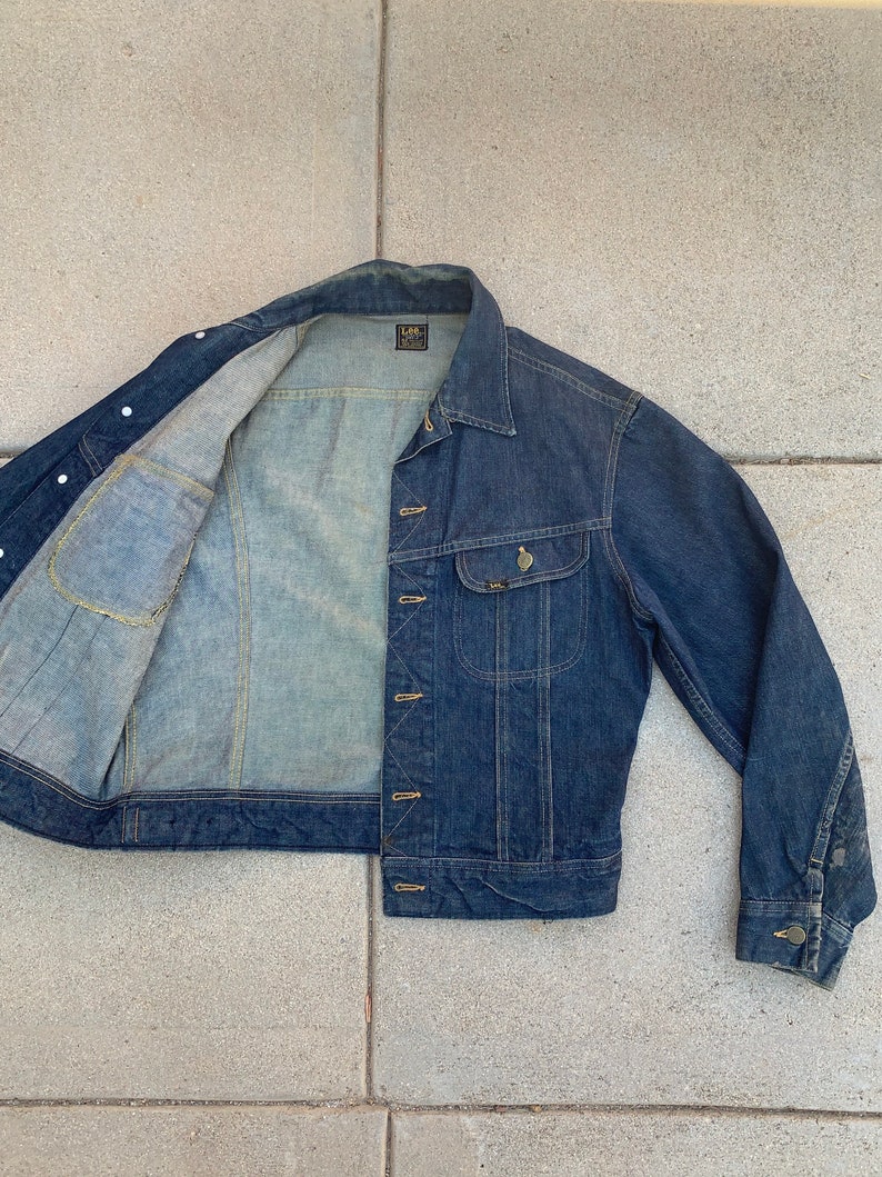 Vintage Sanforized Lee 101 J Riders denim Jacket