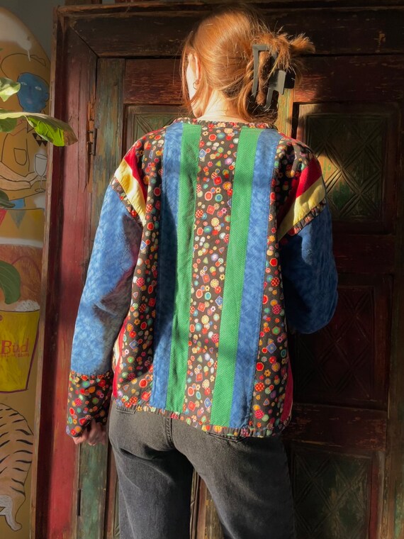 Vintage handmade 80s quilt jacket - image 4