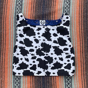 Vintage Deadstock handmade cowprint top