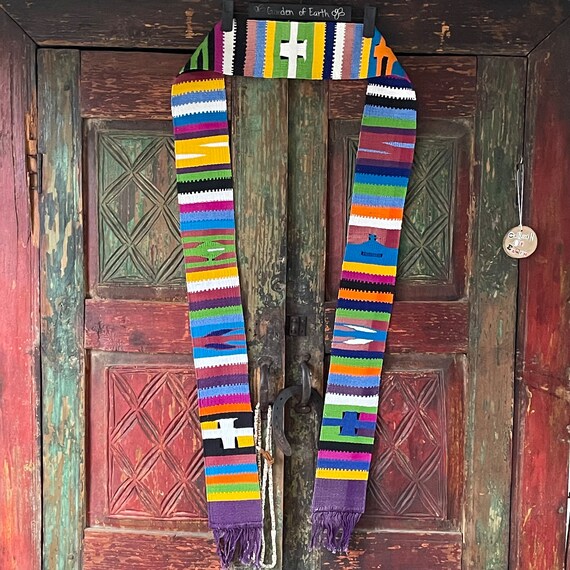 Vintage handmade sash serape - image 5