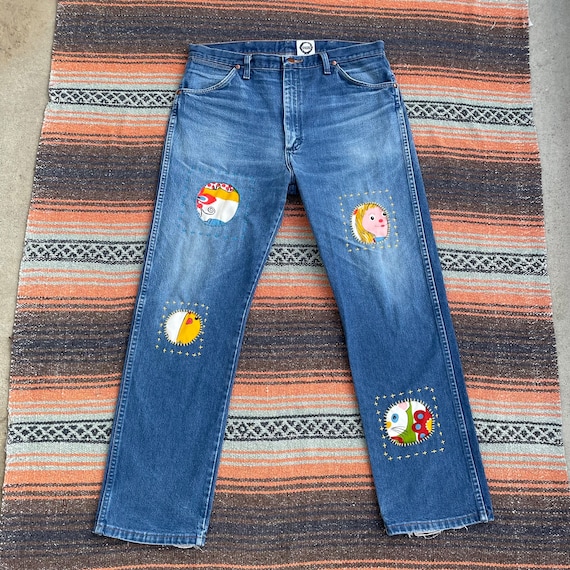 Vintage Upcycled wrangler jeans