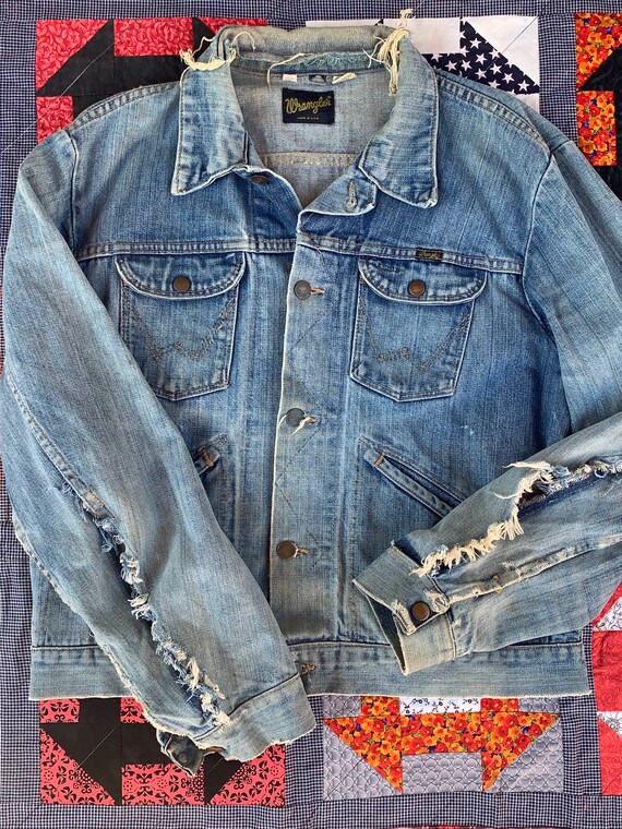 1960s Wrangler Distressed Jean Trucker Jacket