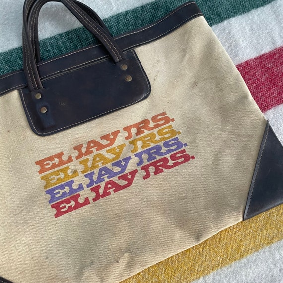 Vintage El Jay Jr tote canvas bag - image 4