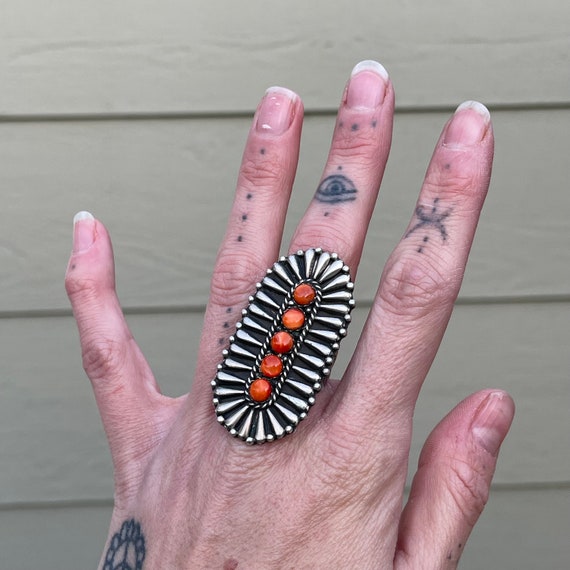 Vintage Spiny Oyster P Yazzie ring - image 1