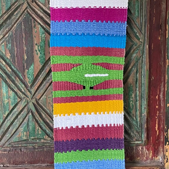 Vintage handmade sash serape - image 8