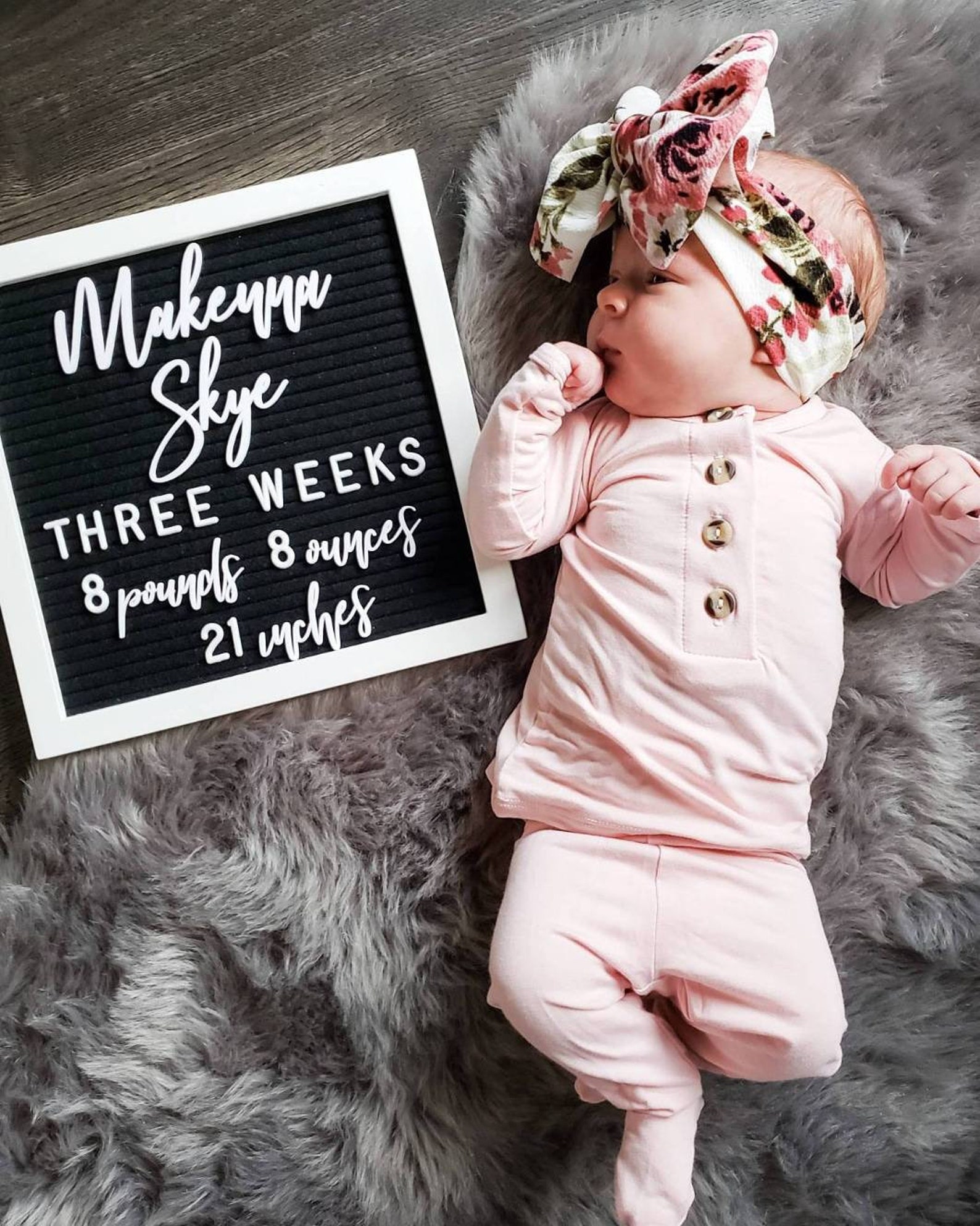 Baby announcement letter board iconsnewborn photo letter Etsy