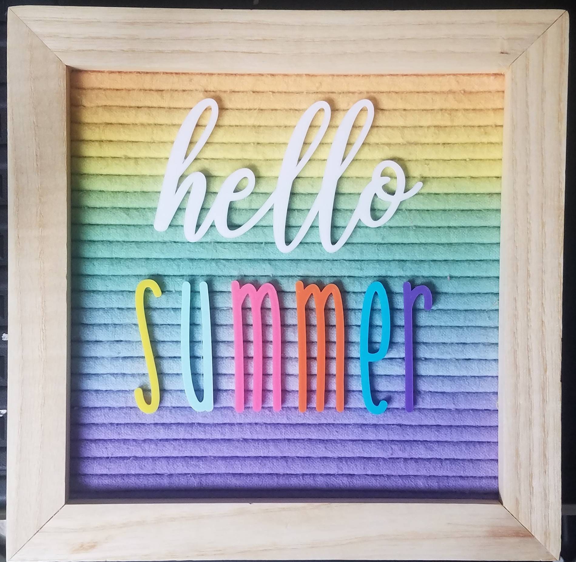 Hello SUMMER letter board icon--summer letter board icon- letter boar…