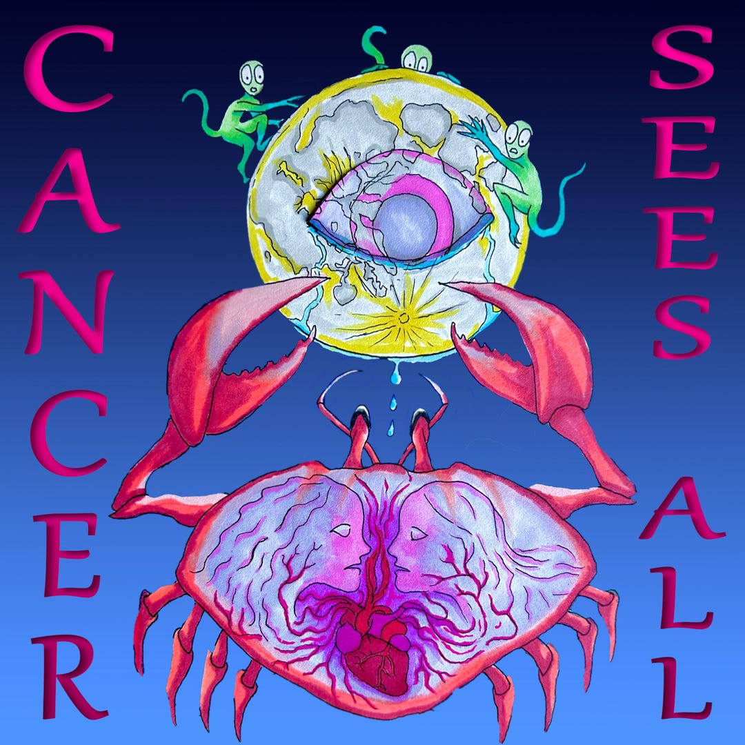 Cancer Sticker (square) - Etsy