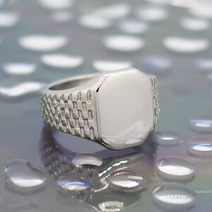 Anello Unisex in Acciaio Inossidabile Color Argento Corona Medievale Re Regale Anello Unisex in Acciaio Inossidabile Color Argento Corona Medievale Re Regale