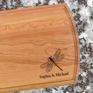 Dragonfly Cutting Board | Insect or Bug Charcuterie Board | Custom Serving Tray | Personalized Gardener Gift | Wedding Anniversary Gift