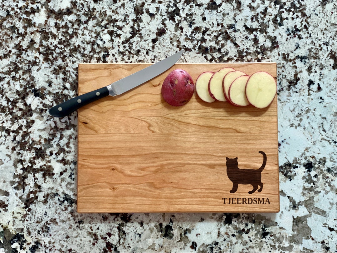 Cat Cutting Board Kitten Charcuterie Board Custom Serving Tray