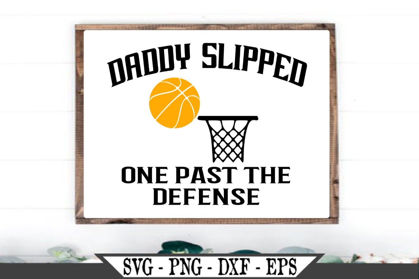 Download Basketball Baby Announcement Svg Daddy Slipped One Past The Etsy