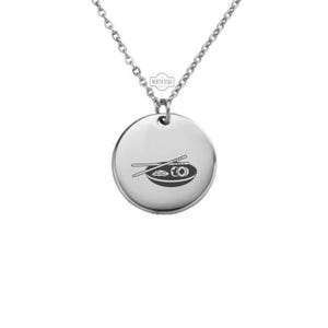 Sushi Necklace or Keychain – Personalized Foodie Gift in Gold or Silver, Fun Japanese Cuisine Charm for Her or Him