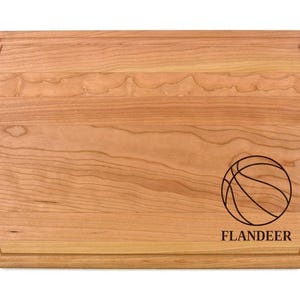 Basketball Cutting Board | Coach Charcuterie Board | Custom Serving Tray | Personalized Housewarming Closing Gift | Team Sport Coach Gift