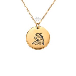 Cheetah Necklace or Keychain – Fast & Fierce Animal Pendant Gift for Her or Him, Personalized Big Cat Jewelry in Gold or Silver