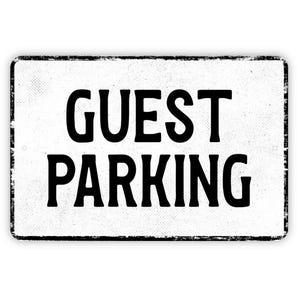 Guest Parking Sign - Reserved Spot For Guests Metal Sign Wall Art - Vinyl Sticker Decal