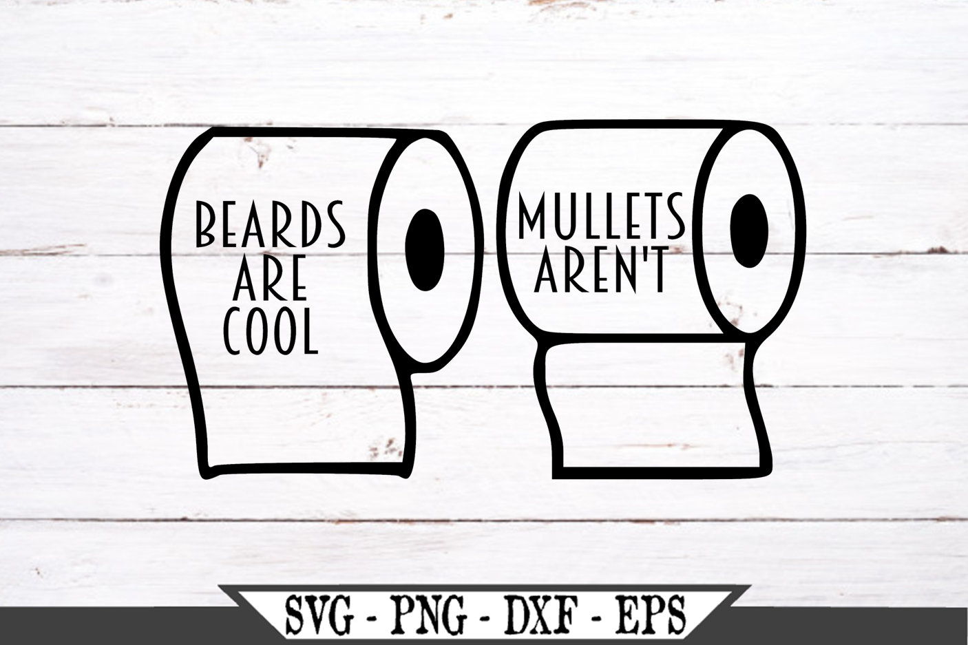 Beards Are Cool Mullets Aren't Funny Toilet Paper Bathroom Etsy