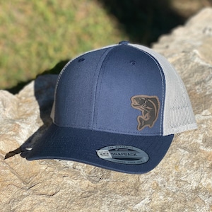 Walleye  Hat – Snapback Trucker Cap – Freshwater Fishing Hat – Engraved  – Fisherman Gift – Lake Life Hat