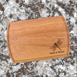 Dragonfly Cutting Board | Insect or Bug Charcuterie Board | Custom Serving Tray | Personalized Gardener Gift | Wedding Anniversary Gift