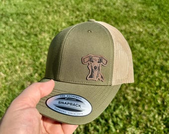 Italian Greyhound Hat Snapback Trucker – Engraved Patch Cap for Iggy Owners, Dog Lovers, Sighthound Fans, Unique Pet Gift