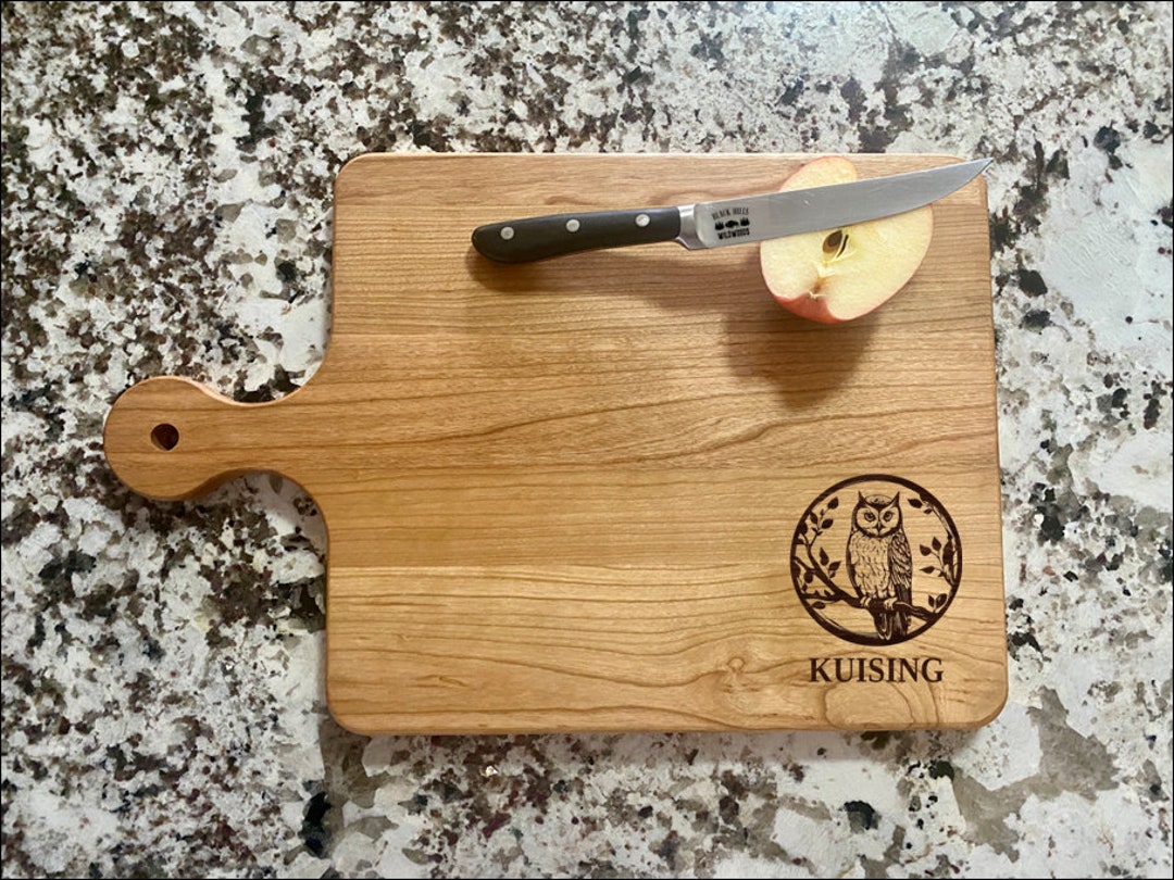 Owl Cutting Board Great Horned Owl Charcuterie Board Custom Serving