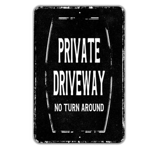 Private Road Dead End No Turn Around Schild – 2 Stück, Aluminium, Reflektierend, Wetterfest