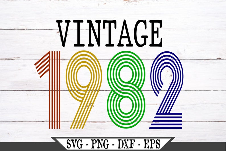 Download Vintage 1982 SVG Birthday Party Funny Quote Cut File For | Etsy