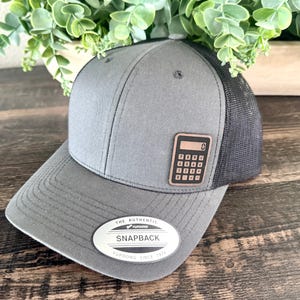 Calculator Hat – Trucker or Snapback Cap with Math Design – Funny Gift for Accountants, Teachers, Engineers & Number Crunchers