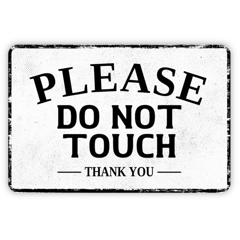 Do Not Touch Sign - Etsy