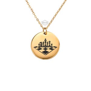 Chess Necklace – Gold or Silver Game Piece Charm – Personalized Gift for Chess Lovers – Strategy Jewelry – Keychain Available