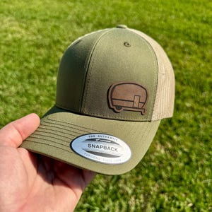 Travel Trailer Camper Snapback Trucker Hat – Patch Camping Hat – Retro RV Camper Cap – Gift for Campers, Travelers, Outdoor Lovers