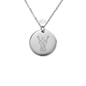 Cricket Necklace – Dainty Gold or Silver Pendant – Personalized Sports Gift – Cricket Bat or Ball Charm – Matching Keychain Available