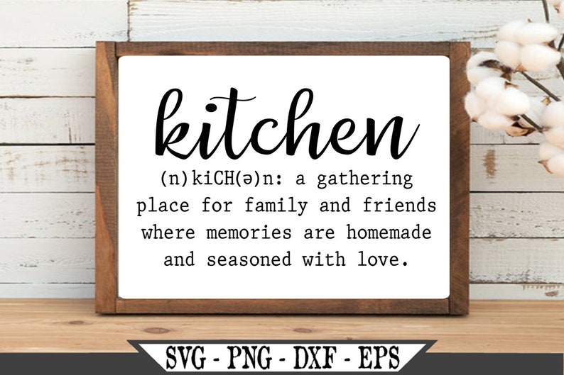 Download Kitchen Definition SVG Vinyl Cutter Cut File For Cricut | Etsy