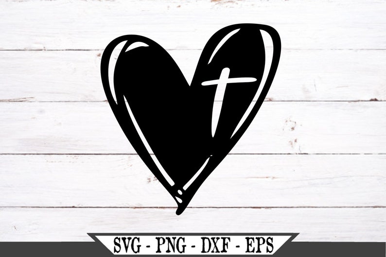 Download Heart With Cross SVG Christian Faith Vector Cut File For ...