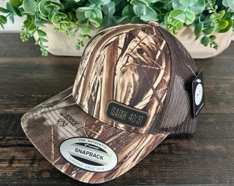 Isaiah 40:31 Trucker Hat – Bible Verse Snapback Cap, Christian Gift, Wings Like Eagles Faith Hat for Men or Women
